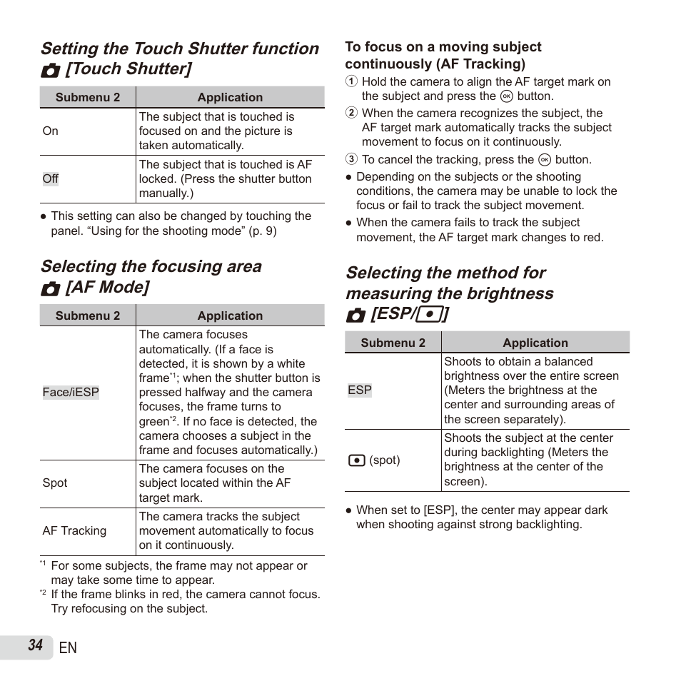 34 en | Olympus SH60 User Manual | Page 34 / 88