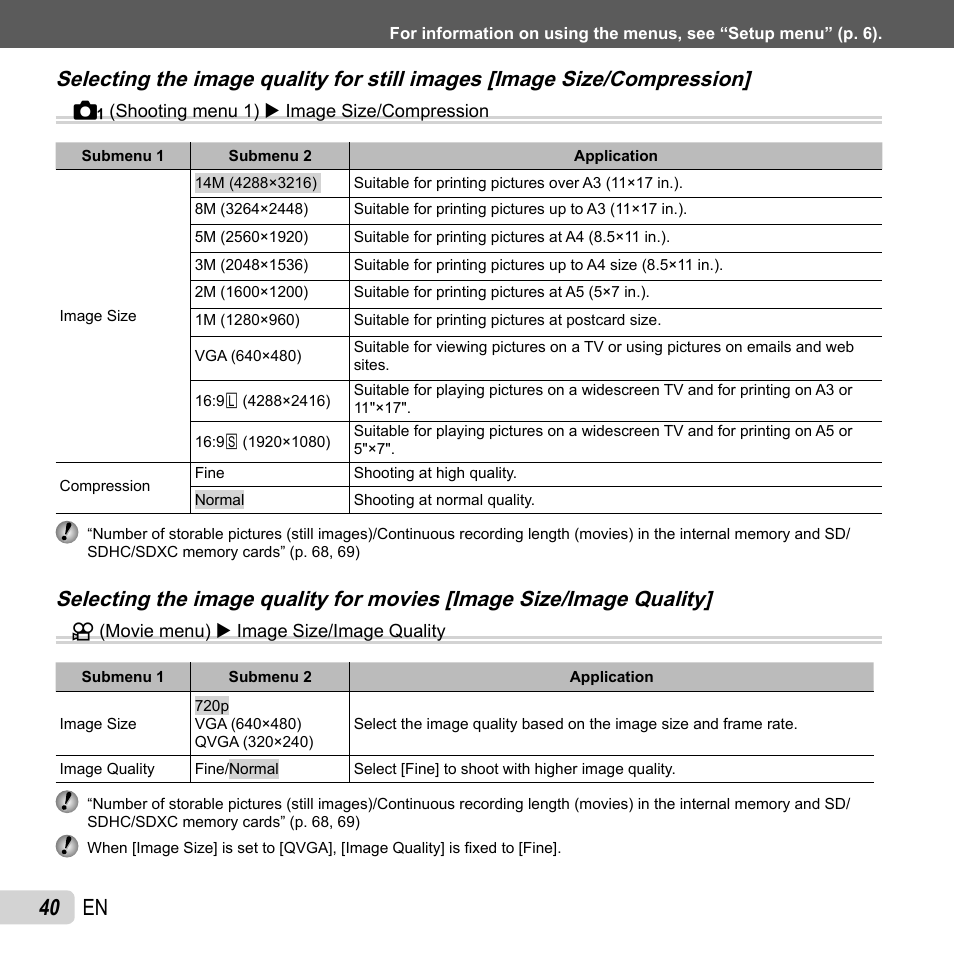 40 en | Olympus TG-310 User Manual | Page 40 / 83