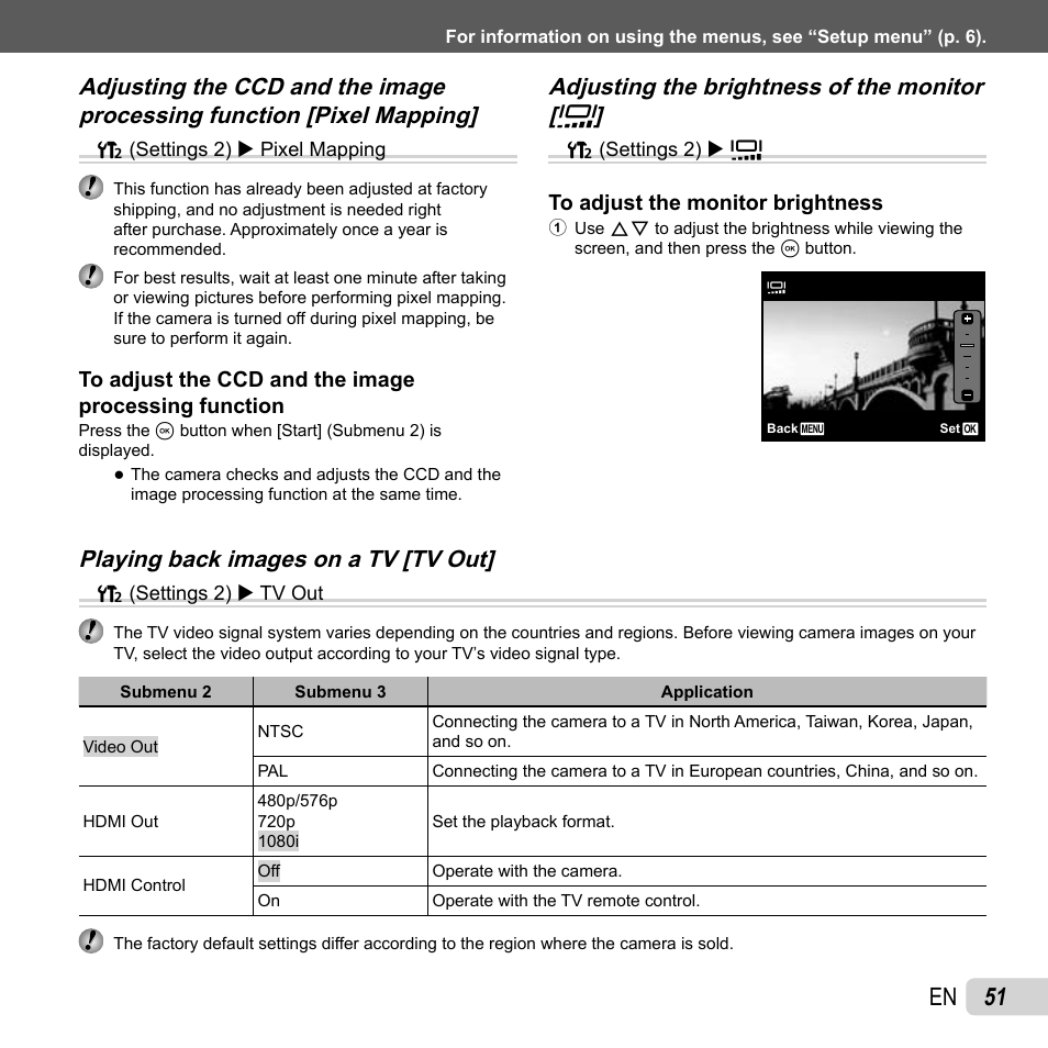 51 en, Playing back images on a tv [tv out | Olympus TG-310 User Manual | Page 51 / 83