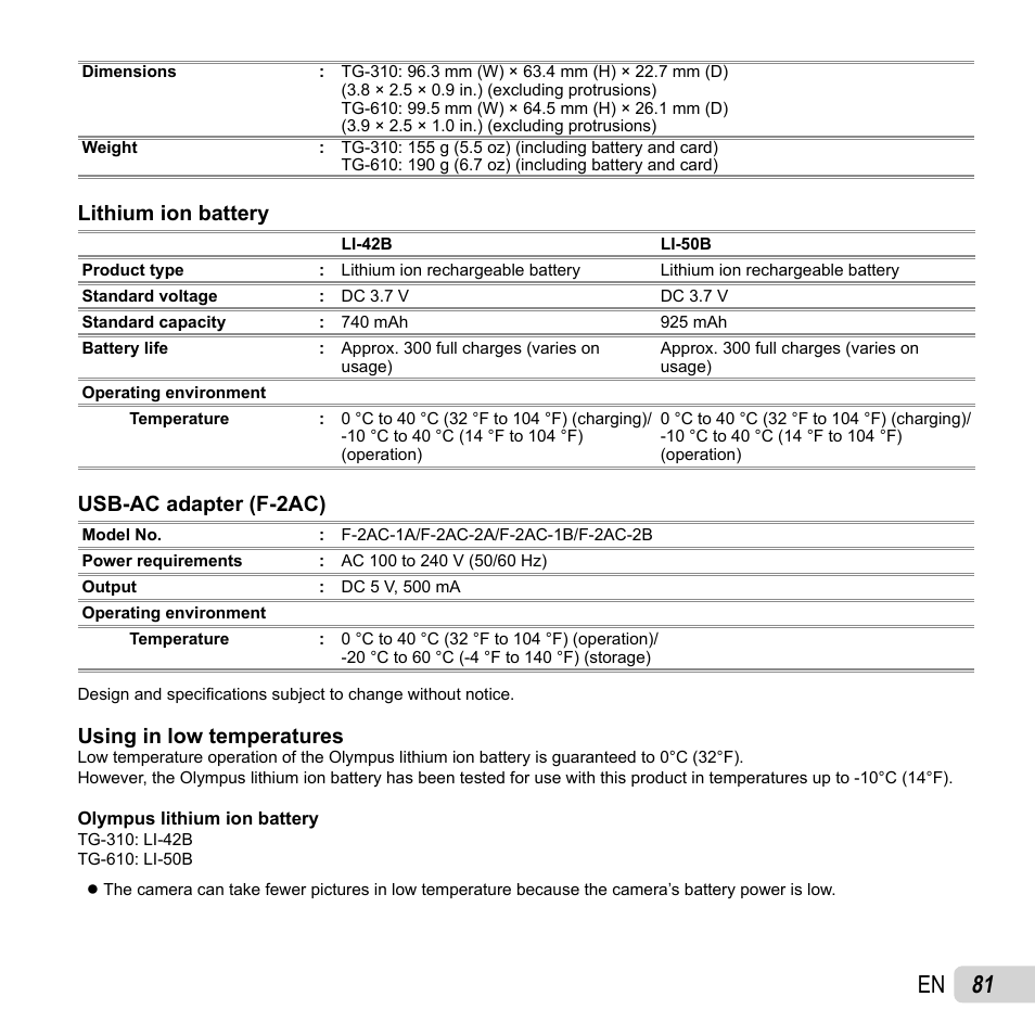 81 en | Olympus TG-310 User Manual | Page 81 / 83