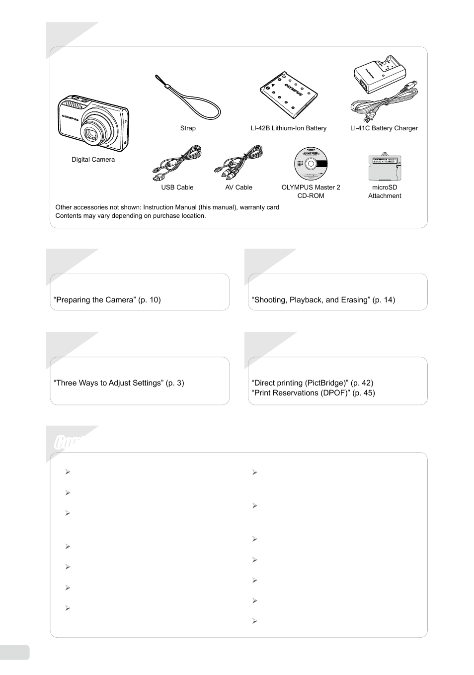 Olympus µ-5000 User Manual | Page 2 / 67