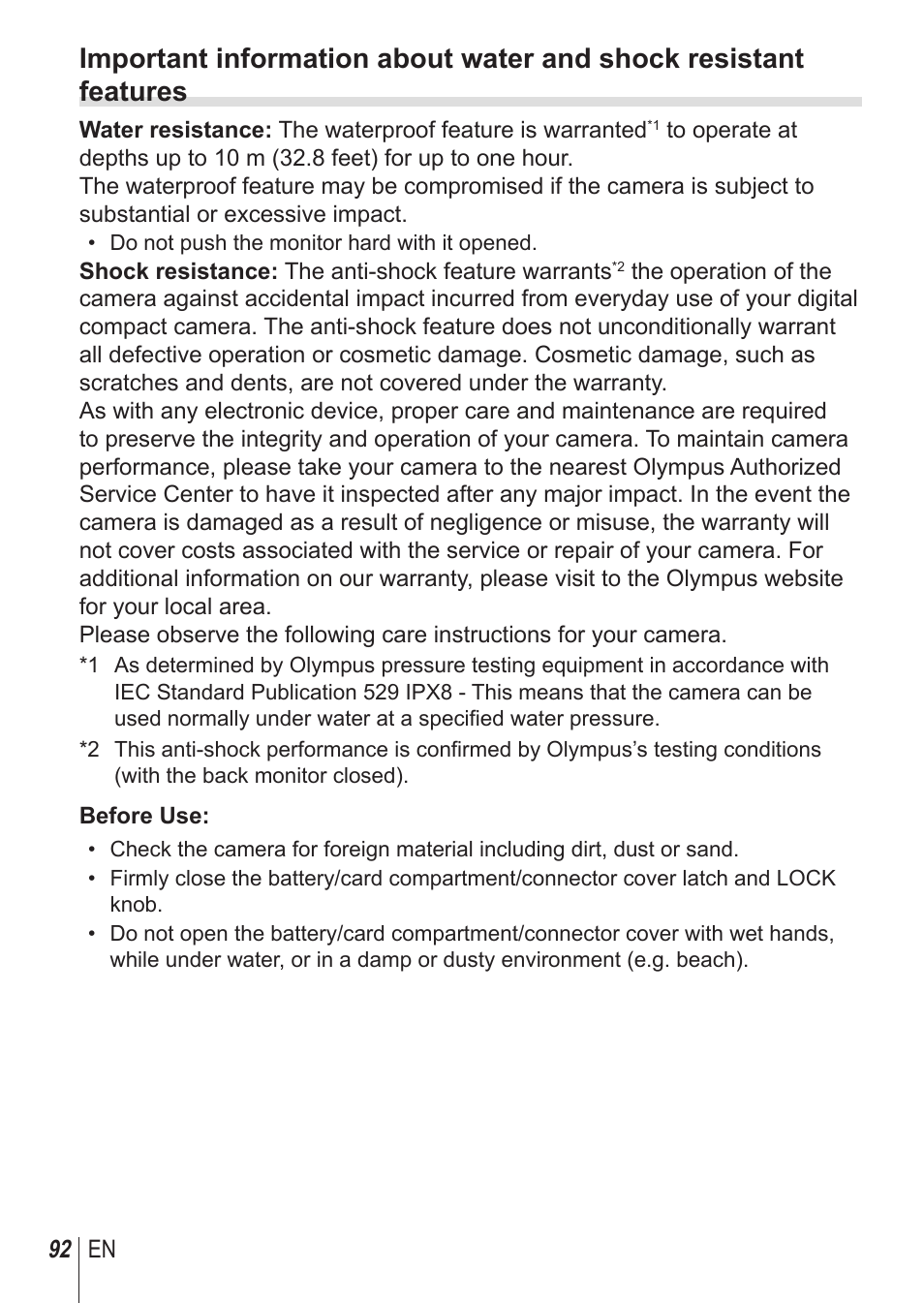 Olympus TG850 User Manual | Page 92 / 111