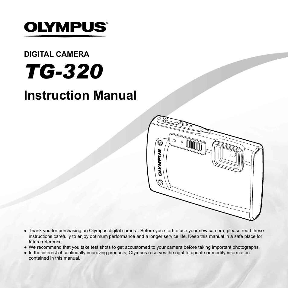 Olympus TG-320 User Manual | 82 pages