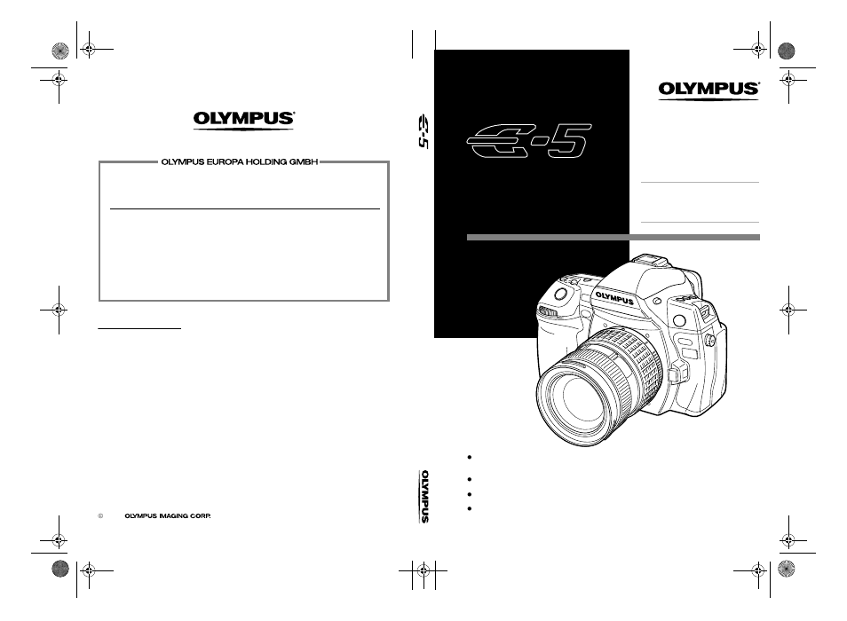 Olympus E-5 User Manual | 171 pages