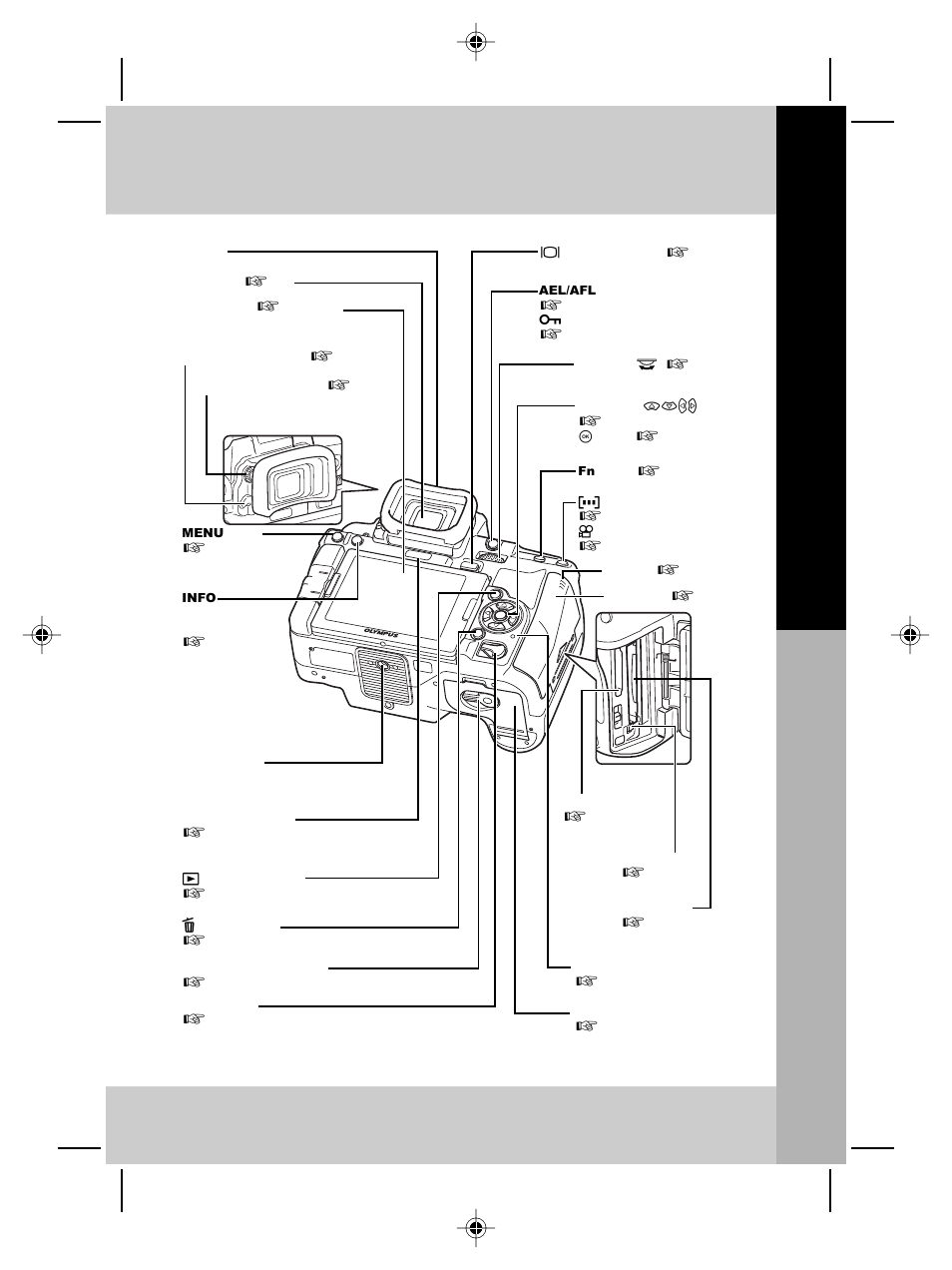 Basic guide, Name s of pa rt s and f unct ions | Olympus E-5 User Manual | Page 3 / 171