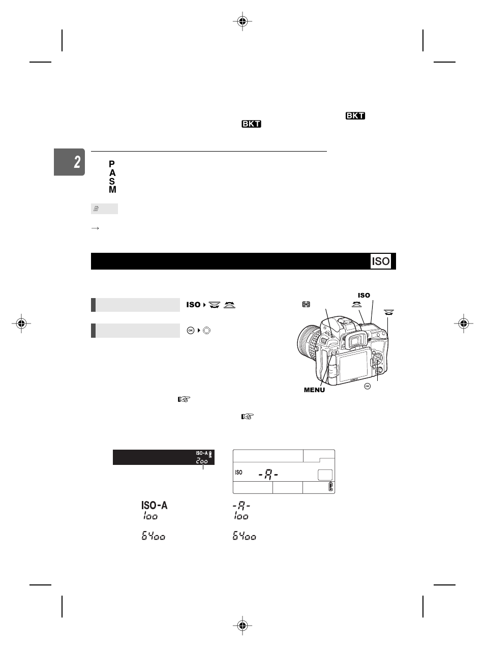Iso sensitivity setting, Iso button, O sensitivity | Gp. 50, So sensitiv, Ae bracketing | Olympus E-5 User Manual | Page 50 / 171