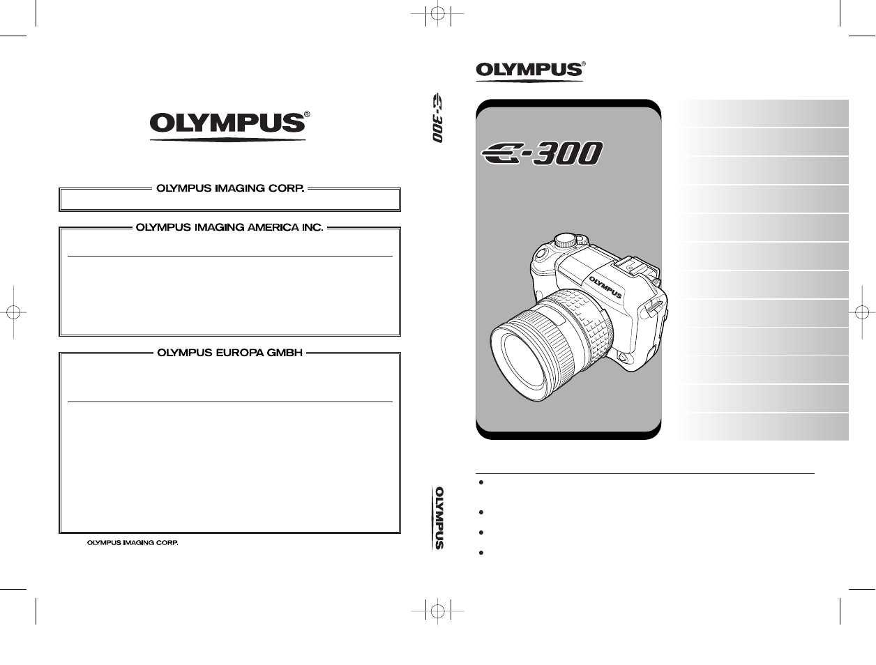 Olympus E-300 User Manual | 211 pages