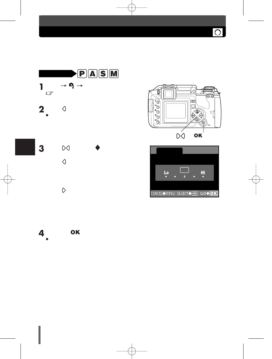 P a s m, Contrast | Olympus E-300 User Manual | Page 102 / 211