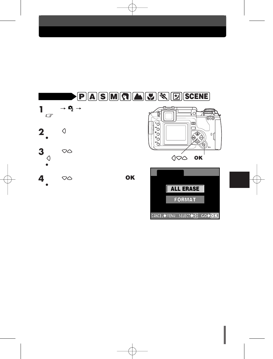 Card setup — formatting the card | Olympus E-300 User Manual | Page 135 / 211