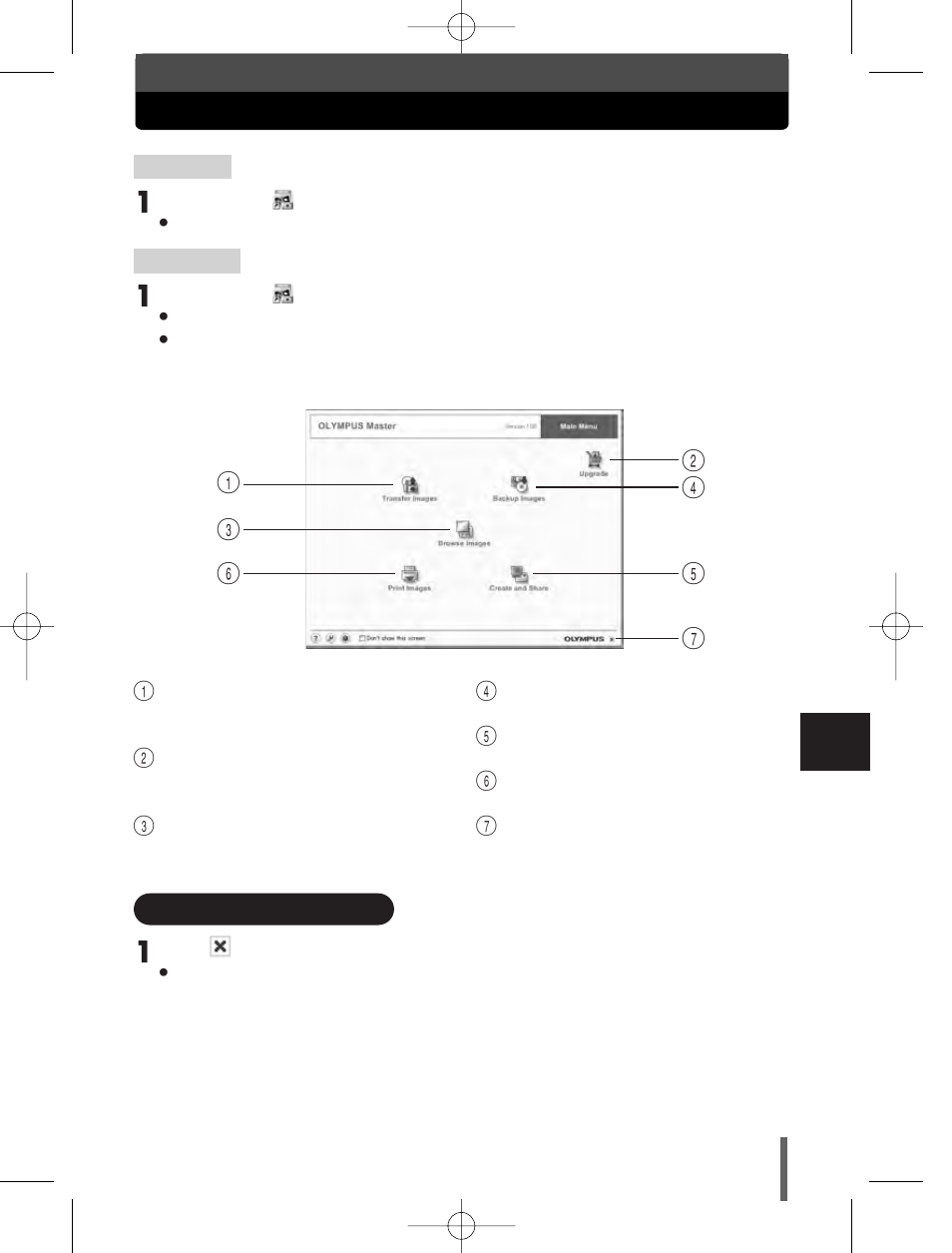 Starting olympus master | Olympus E-300 User Manual | Page 165 / 211