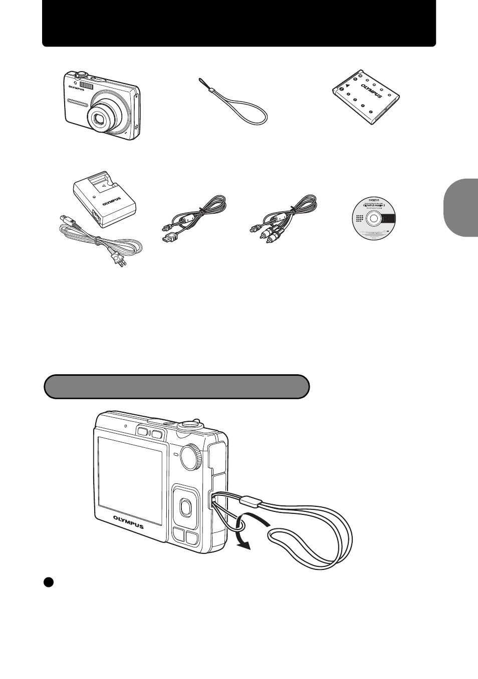 Quick start guide, P. 3, Gather these items (box contents) | Olympus FE-280 User Manual | Page 3 / 64