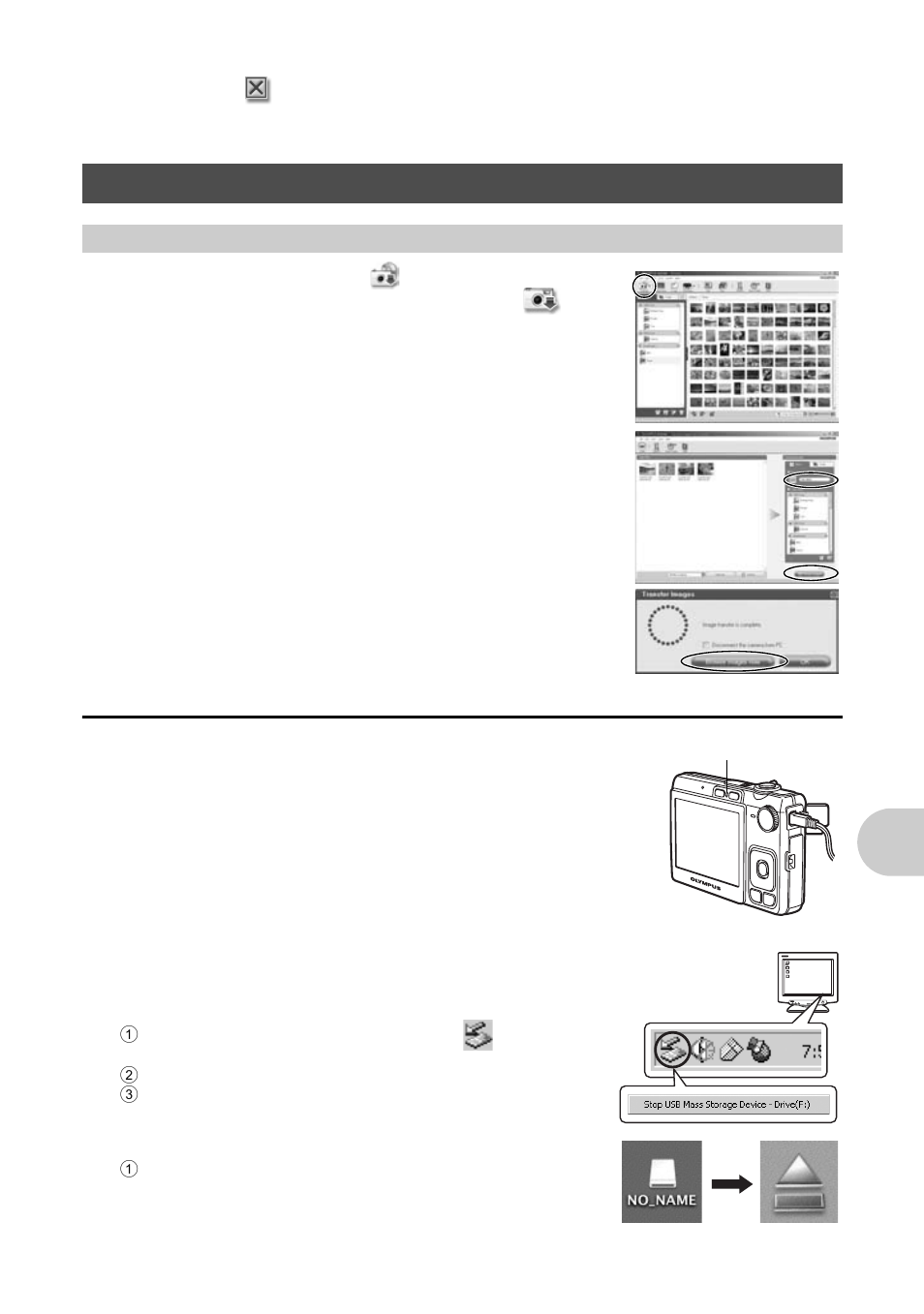 Displaying camera images on a computer, Downloading and saving images, P. 39 | Olympus FE-280 User Manual | Page 39 / 64