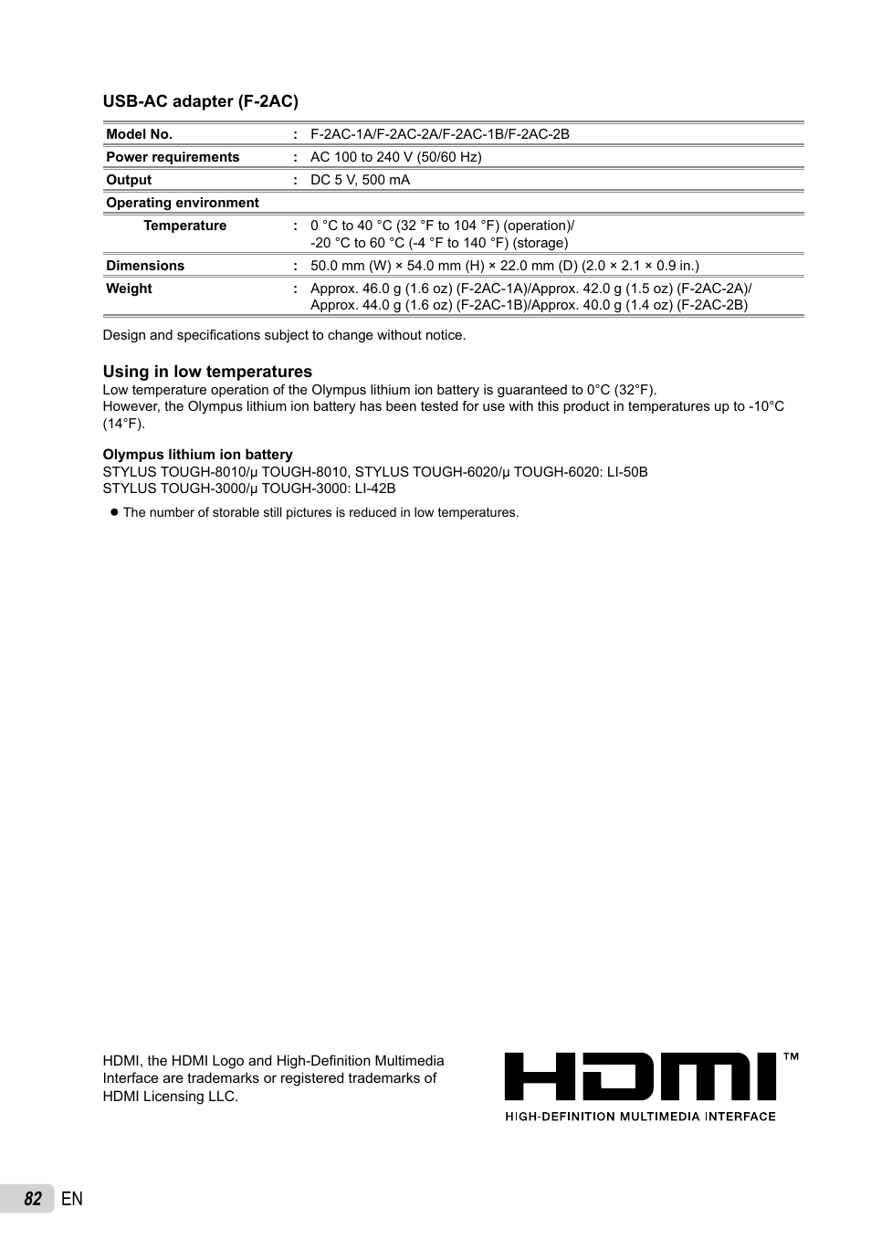 82 en | Olympus TOUGH-8010 User Manual | Page 82 / 83