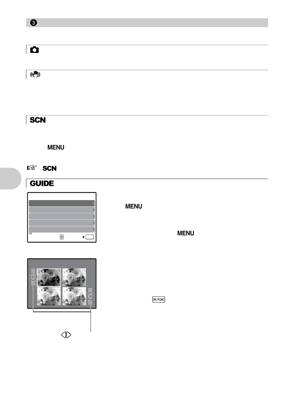 Switching between shooting and playback modes, Shooting still pictures, Follow the shooting guide to take better pictures | But to n o perat io ns, Mode dial | Olympus µ 820 User Manual | Page 12 / 80