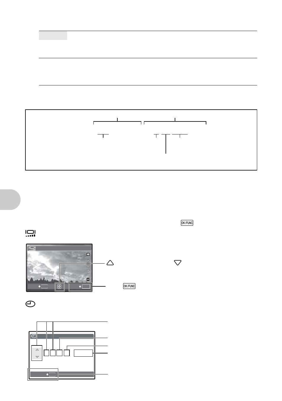 Resetting the file names of pictures, Adjusting the image processing function, Adjusting the brightness of monitor | Setting the date and time, Menu ope rati ons, File name, Pixel mapping | Olympus µ 820 User Manual | Page 36 / 80
