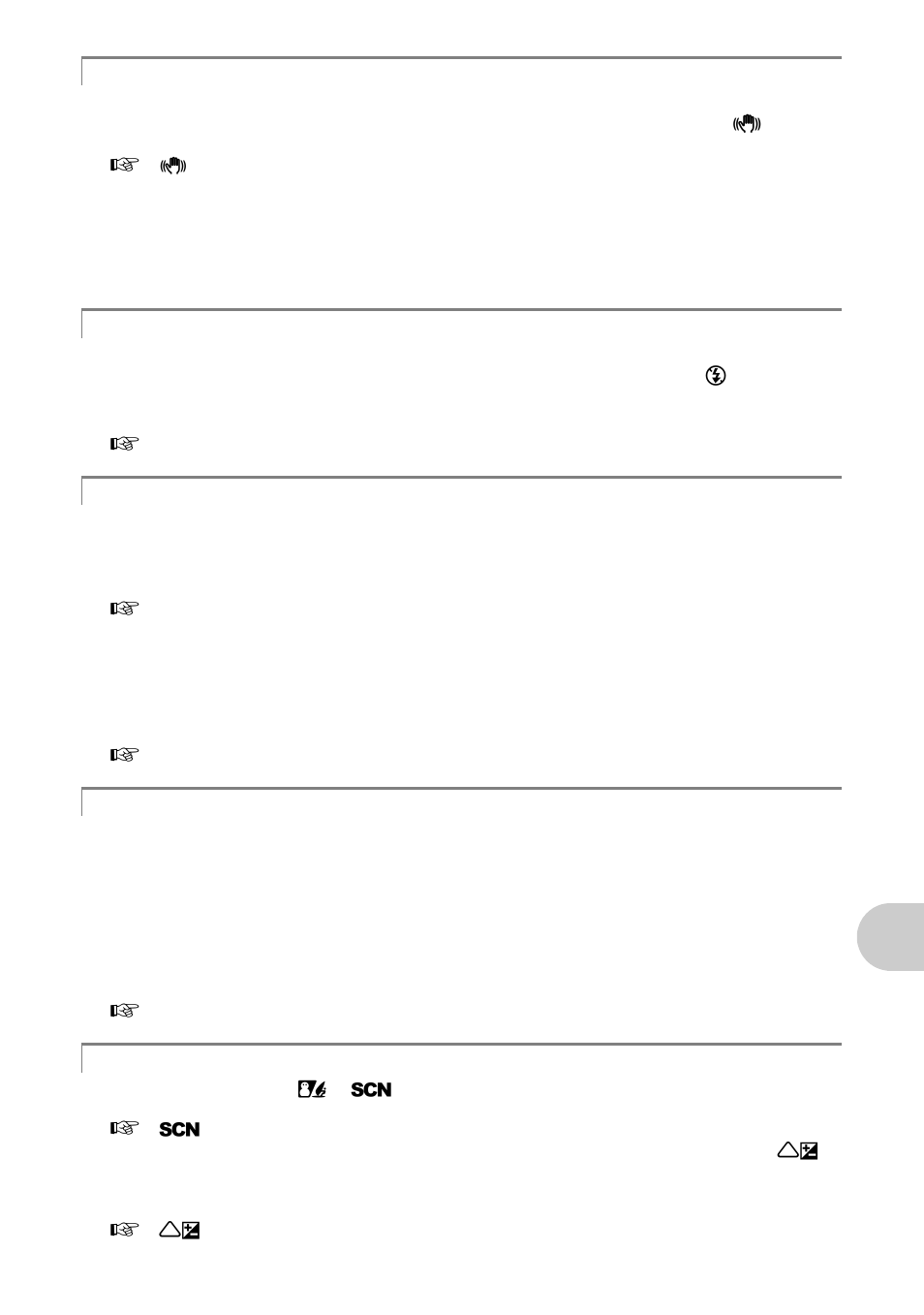Prevent blur by using image stabilization, Taking stabilized pictures without the flash, The picture is too grainy | Taking pictures with the correct color, Taking pictures of a white beach or snow scene, Get ting to know your camera be tt er | Olympus µ 820 User Manual | Page 55 / 80