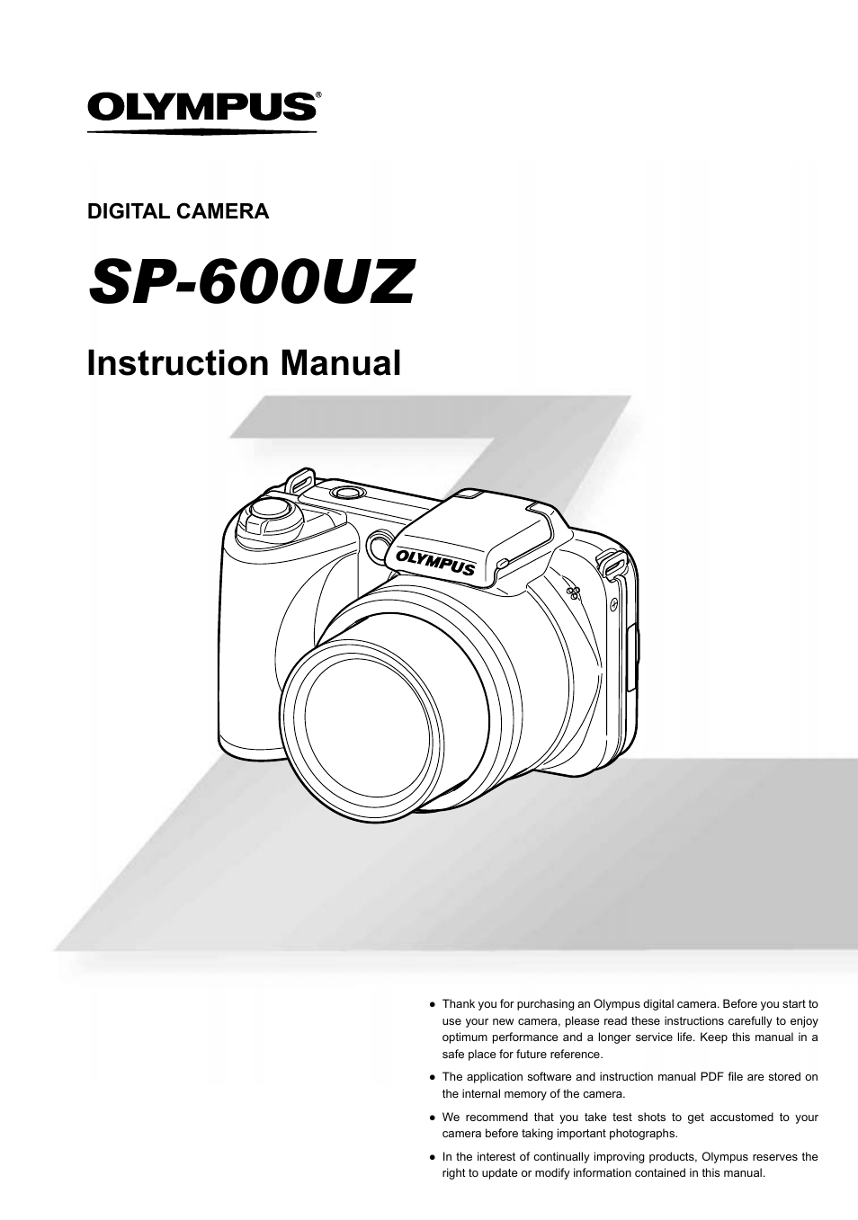 Olympus SP-600UZ User Manual | 70 pages