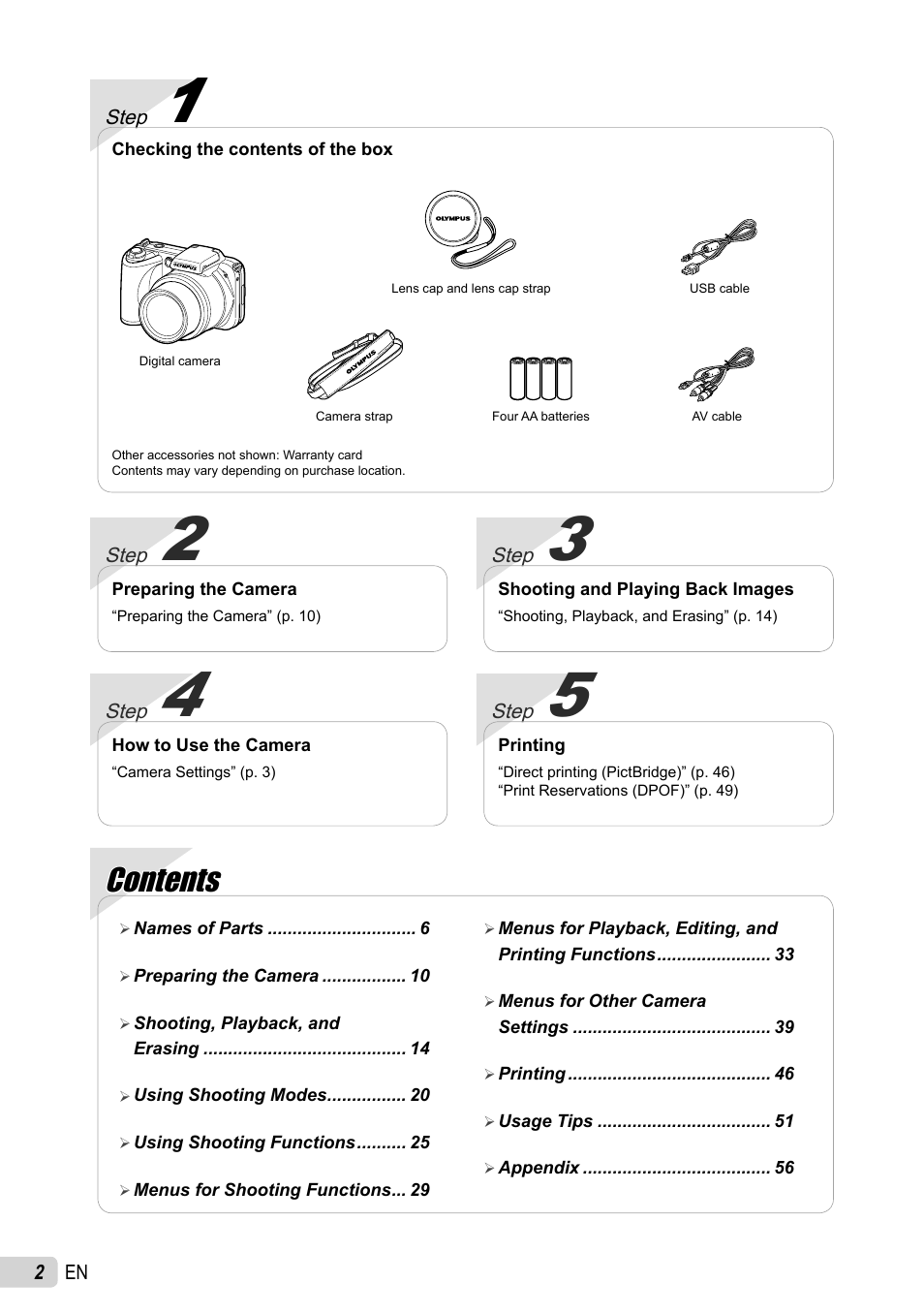Olympus SP-600UZ User Manual | Page 2 / 70