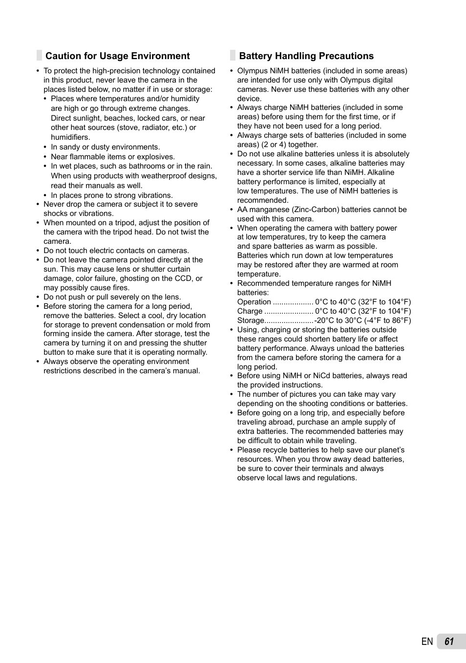 61 en | Olympus SP-600UZ User Manual | Page 61 / 70