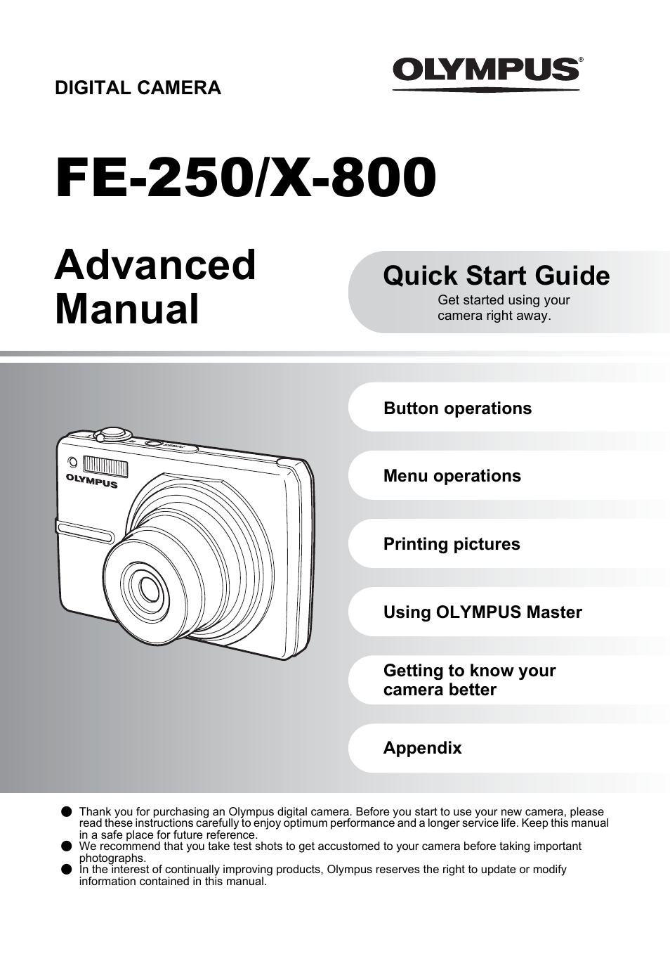 Olympus FE-250 User Manual | 75 pages