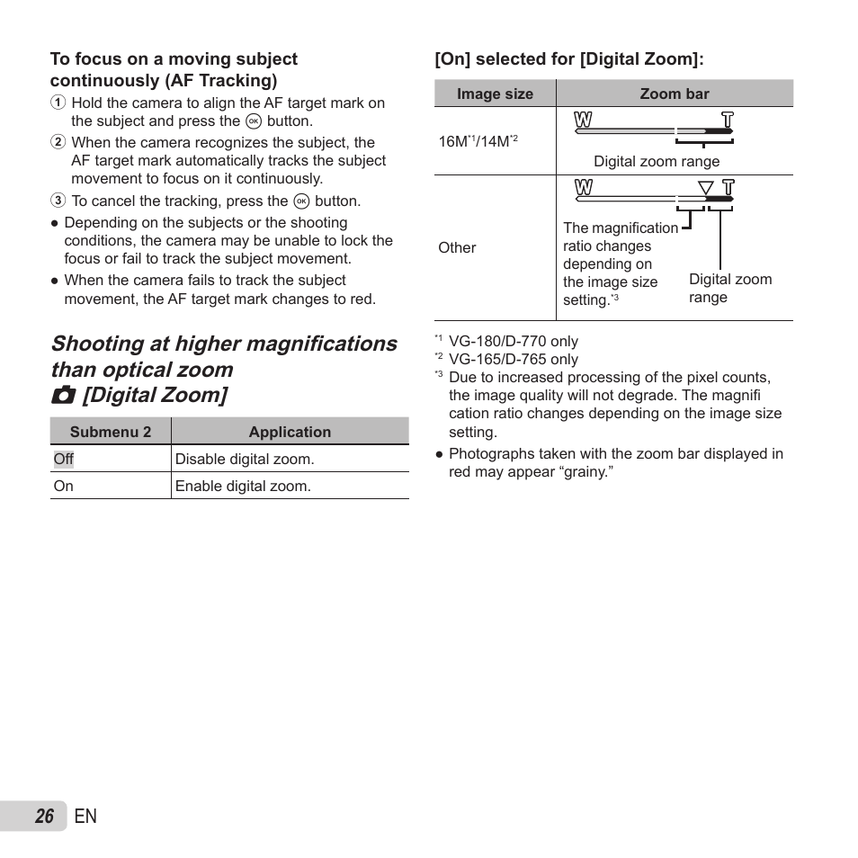 26 en | Olympus VG-180 User Manual | Page 26 / 65