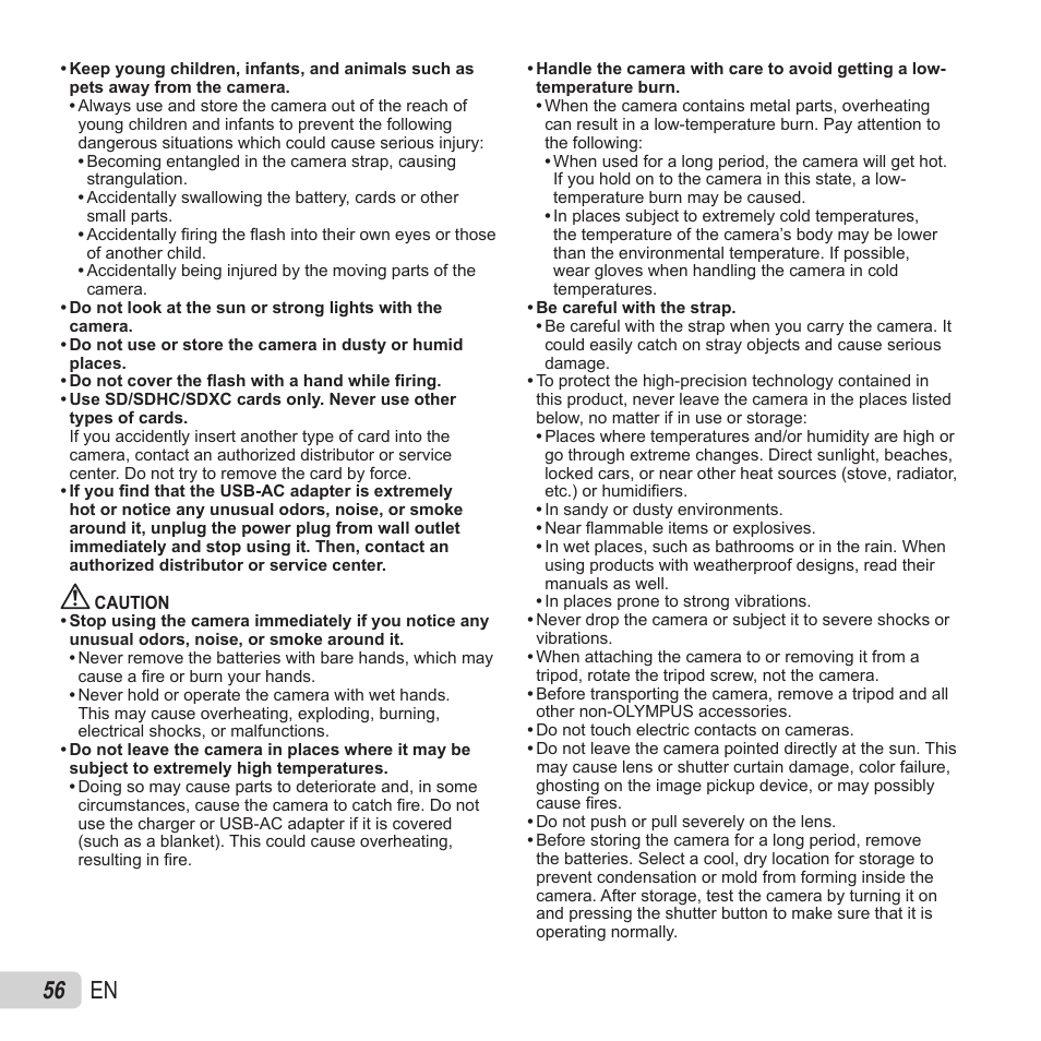 56 en | Olympus VG-180 User Manual | Page 56 / 65