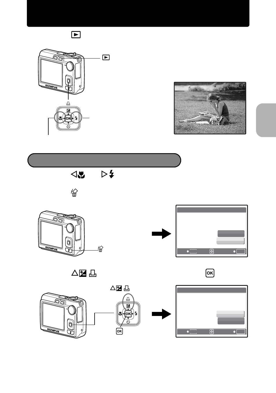 9review your pictures, Erase pictures, Quick start guide | Olympus FE-270 User Manual | Page 9 / 61