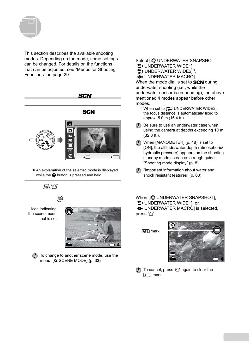 Using shooting modes, Using the best mode for the shooting scene, 1 en | Olympus µ TOUGH-8000 User Manual | Page 19 / 82