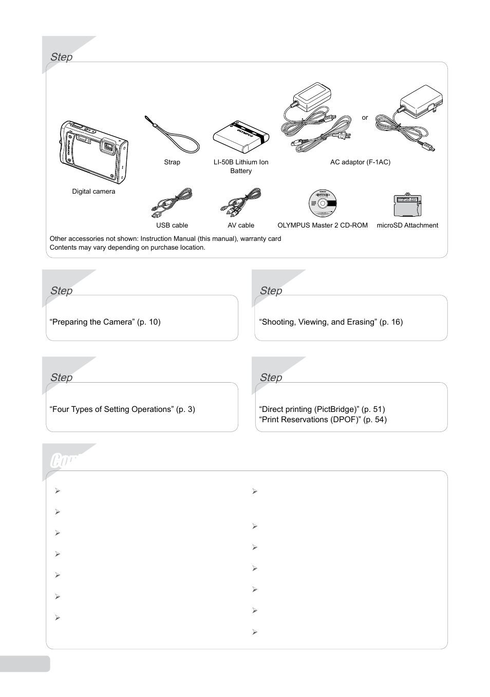 Olympus µ TOUGH-8000 User Manual | Page 2 / 82
