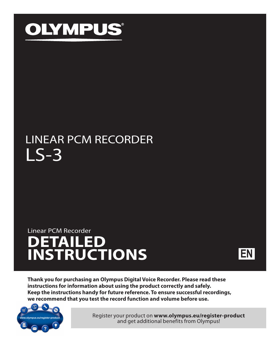 Olympus LS-3 User Manual | 103 pages