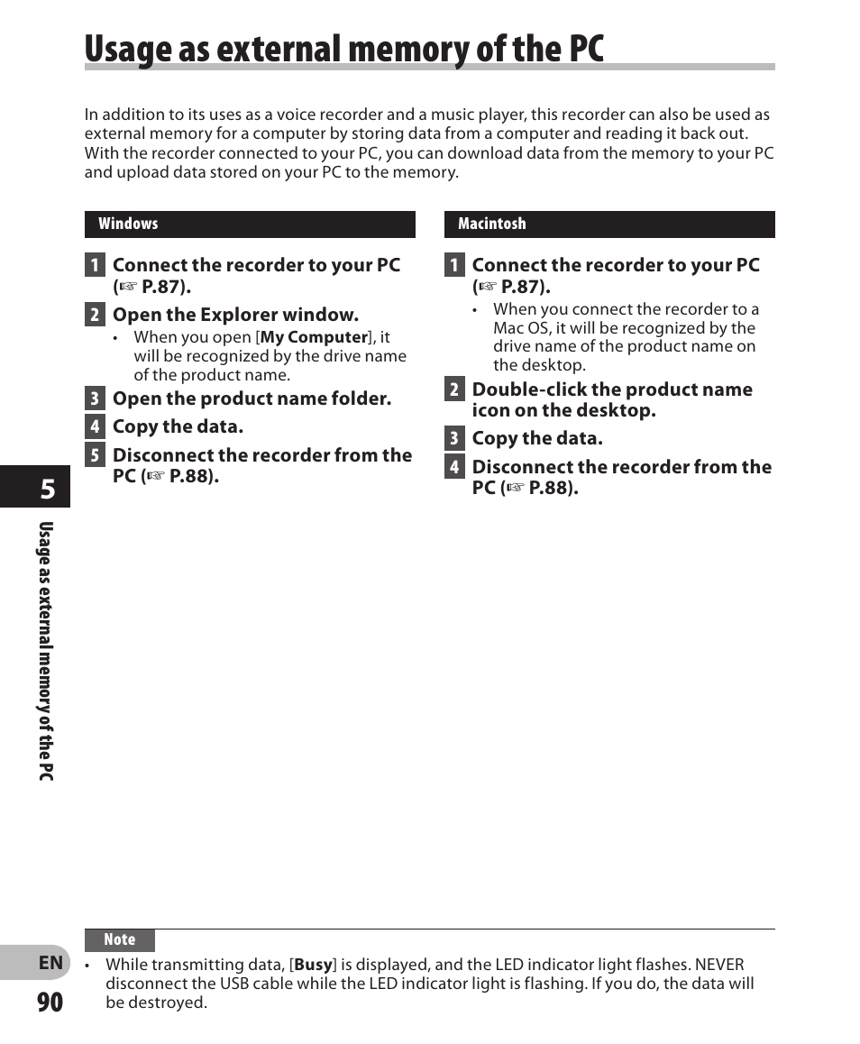 Olympus LS-3 User Manual | Page 90 / 103