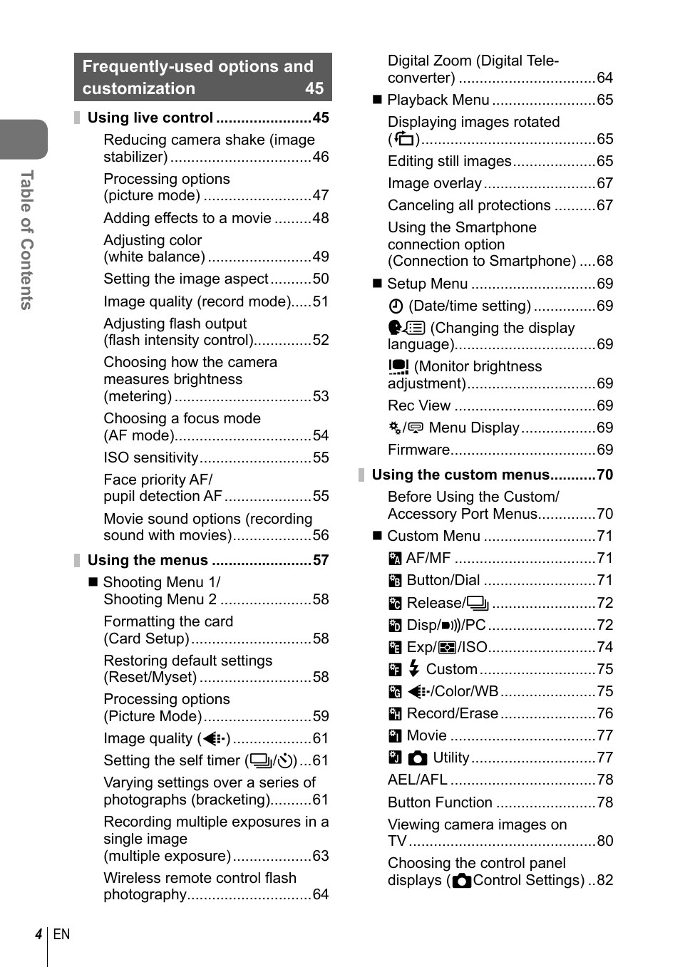 Olympus E-PM2 User Manual | Page 4 / 133