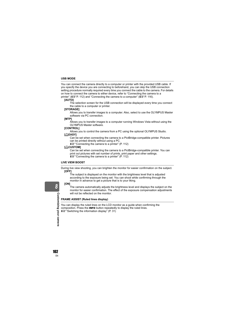 Olympus E-3 User Manual | Page 102 / 163