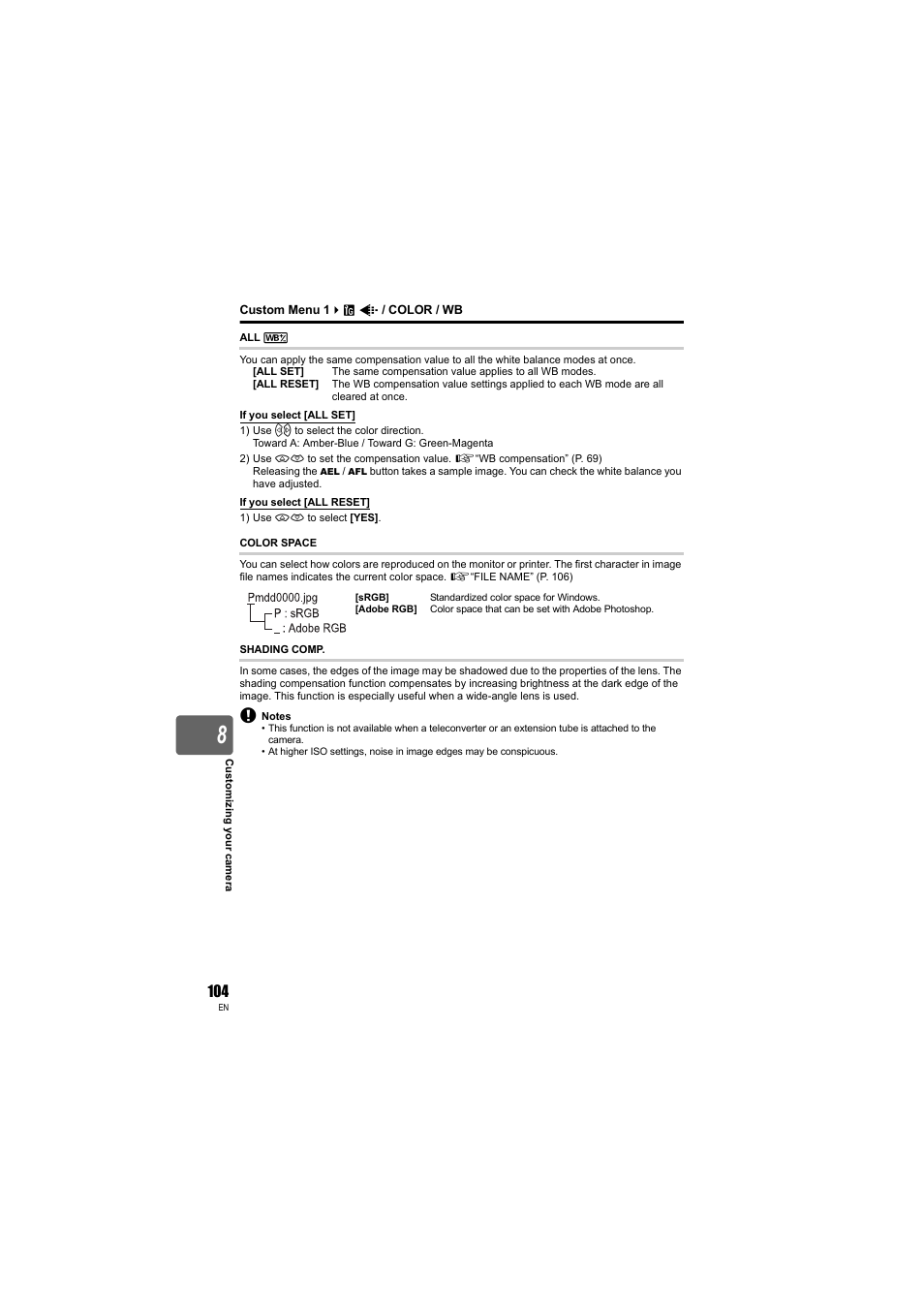 Olympus E-3 User Manual | Page 104 / 163
