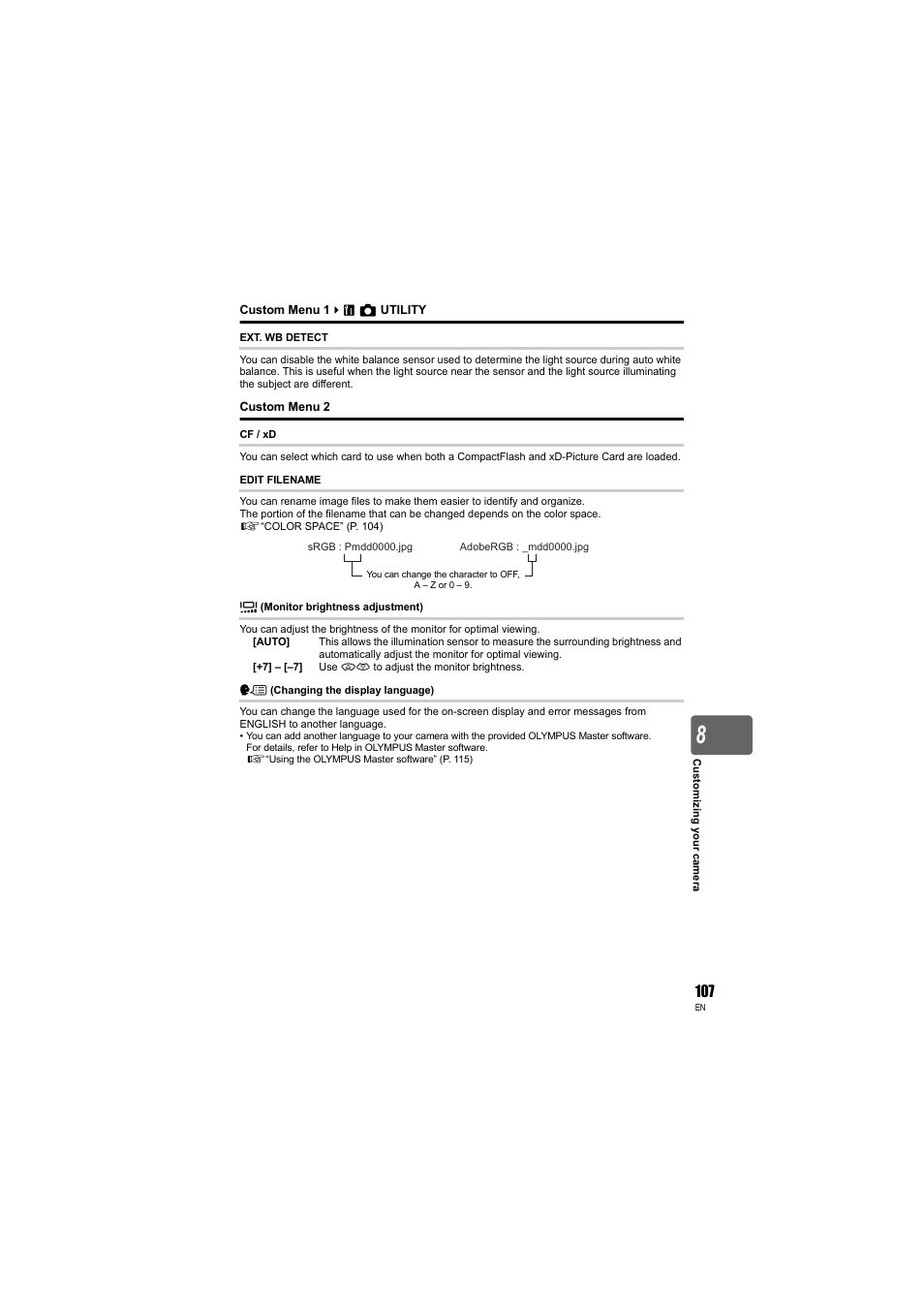 Olympus E-3 User Manual | Page 107 / 163