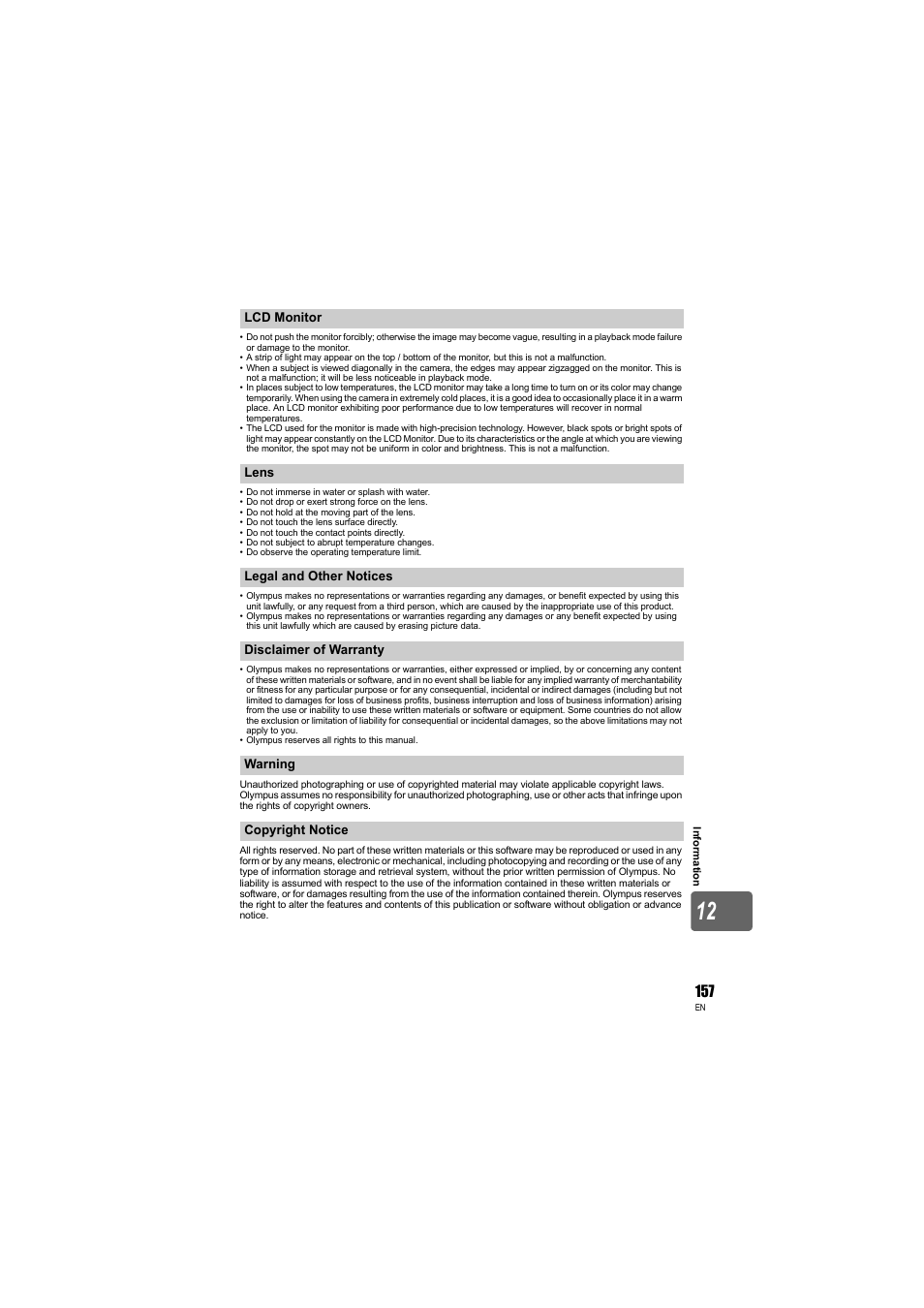 Olympus E-3 User Manual | Page 157 / 163