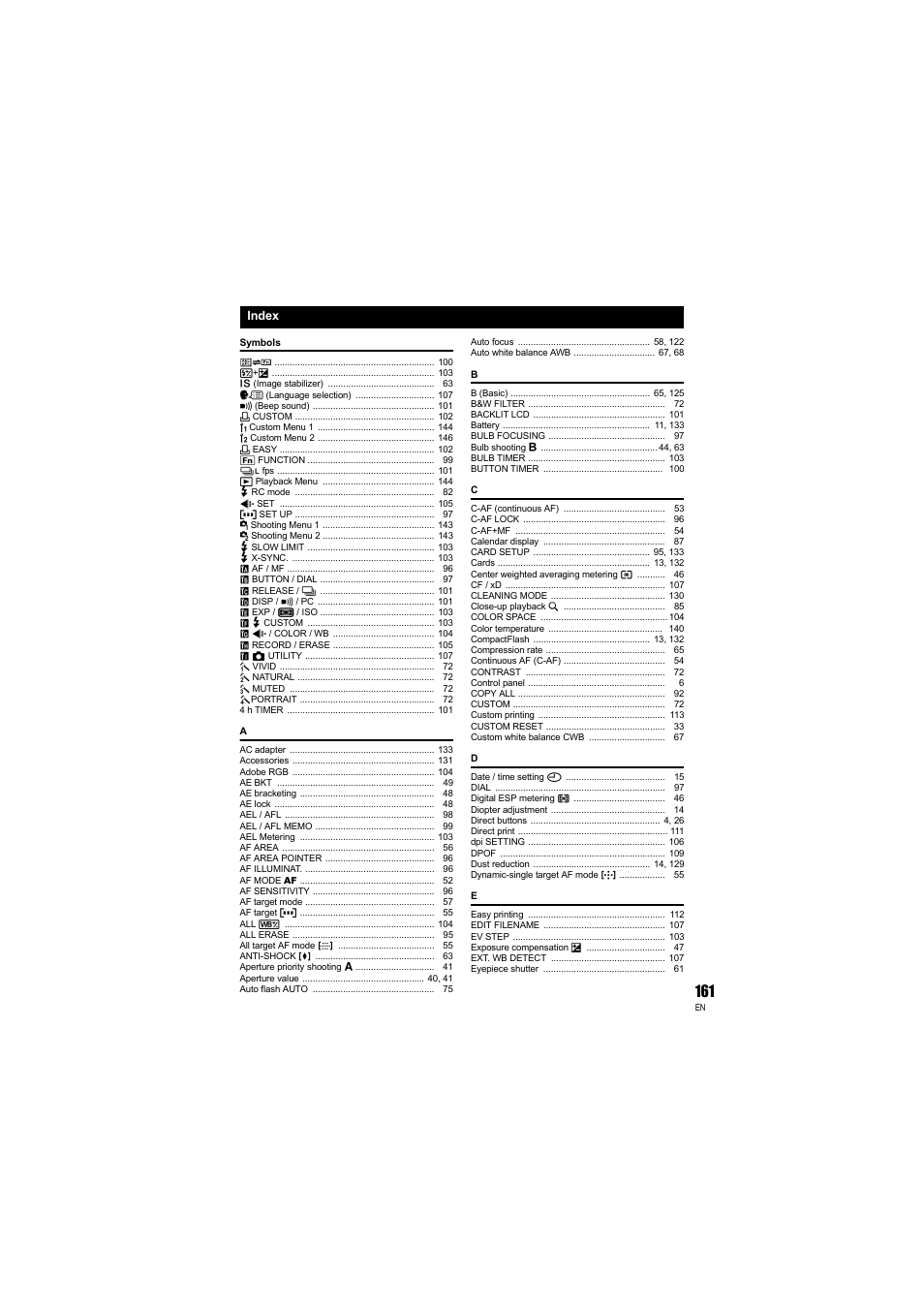 Olympus E-3 User Manual | Page 161 / 163