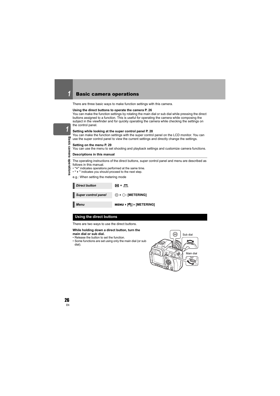 Olympus E-3 User Manual | Page 26 / 163