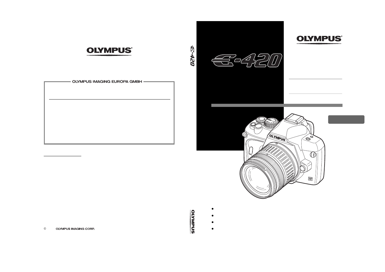 Olympus E-420 User Manual | 147 pages