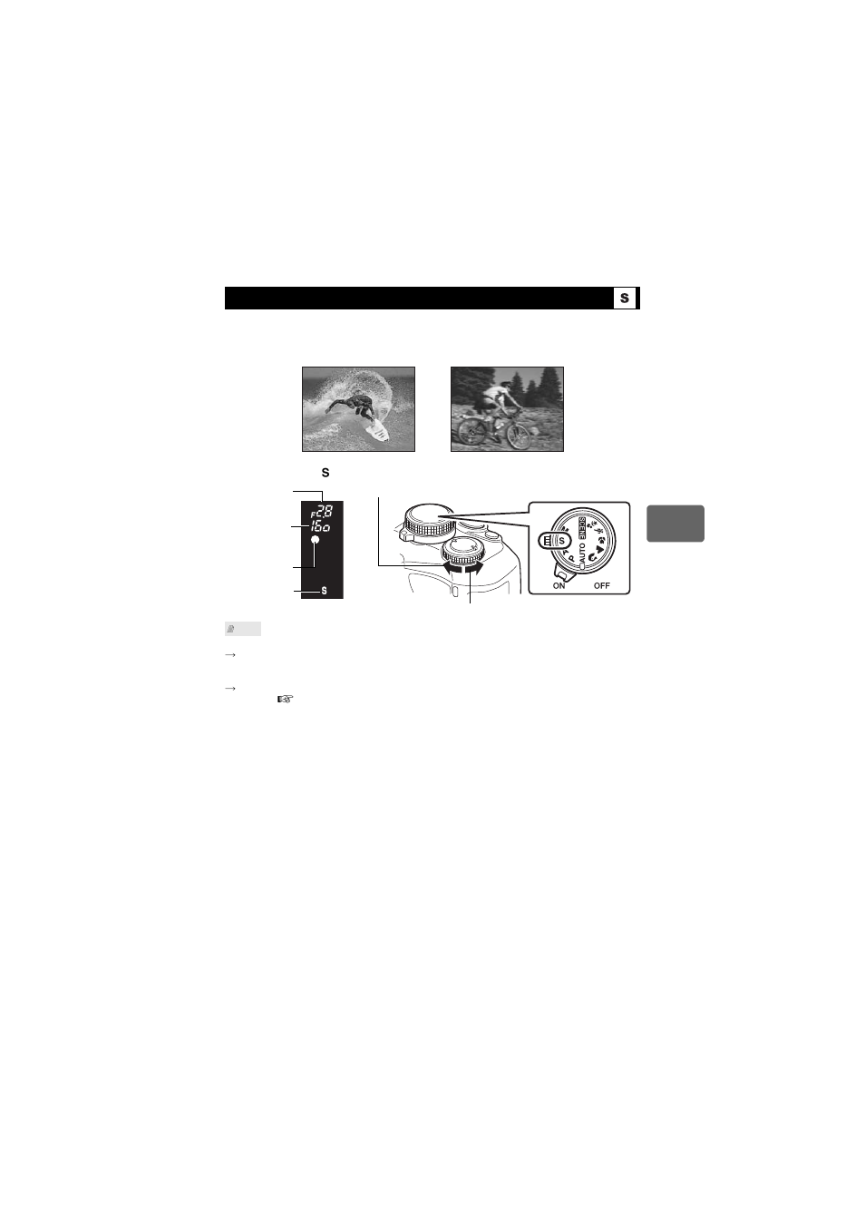 Shutter priority shooting | Olympus E-420 User Manual | Page 47 / 147