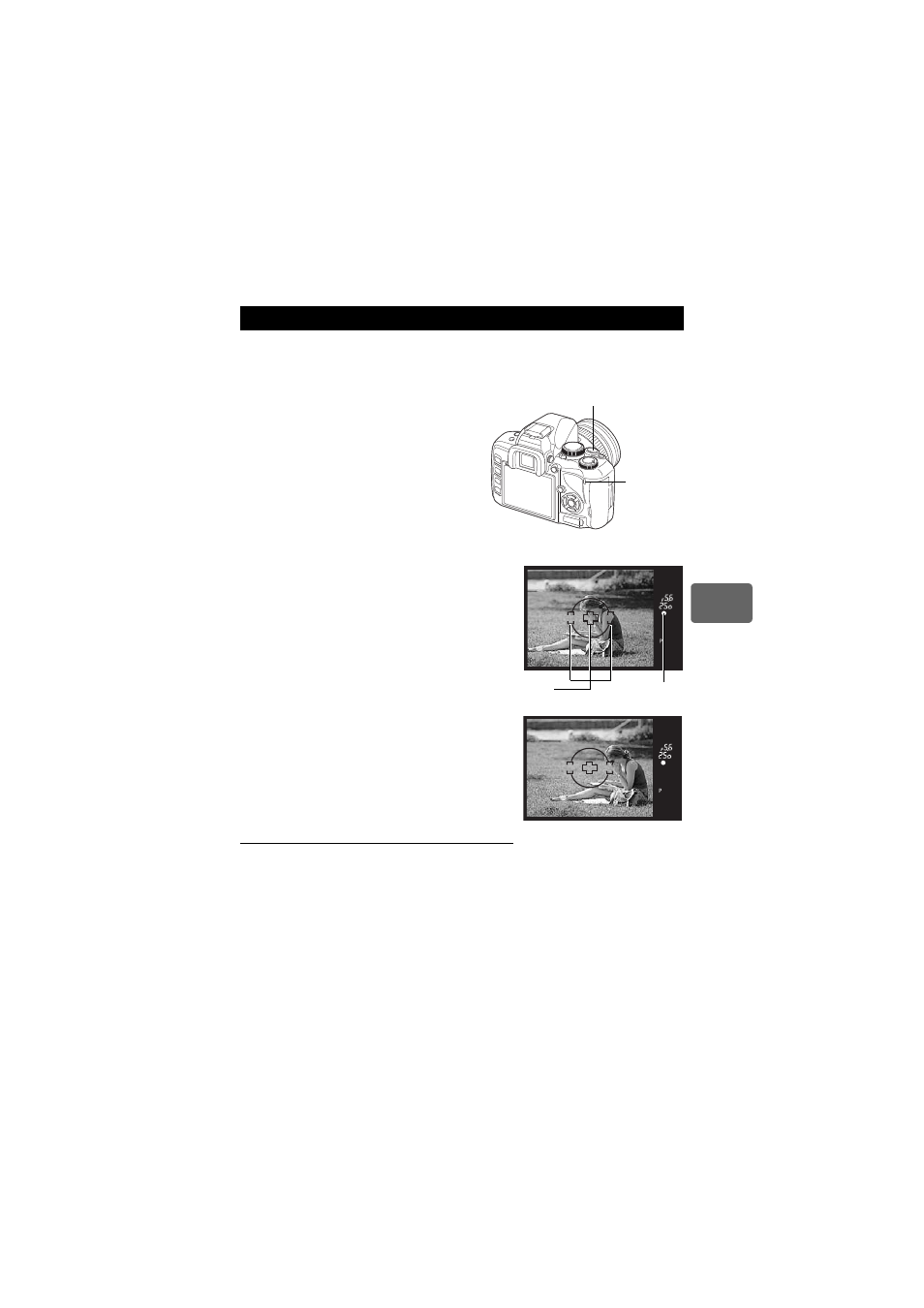 Focus lock – if correct focus cannot be obtained | Olympus E-420 User Manual | Page 57 / 147