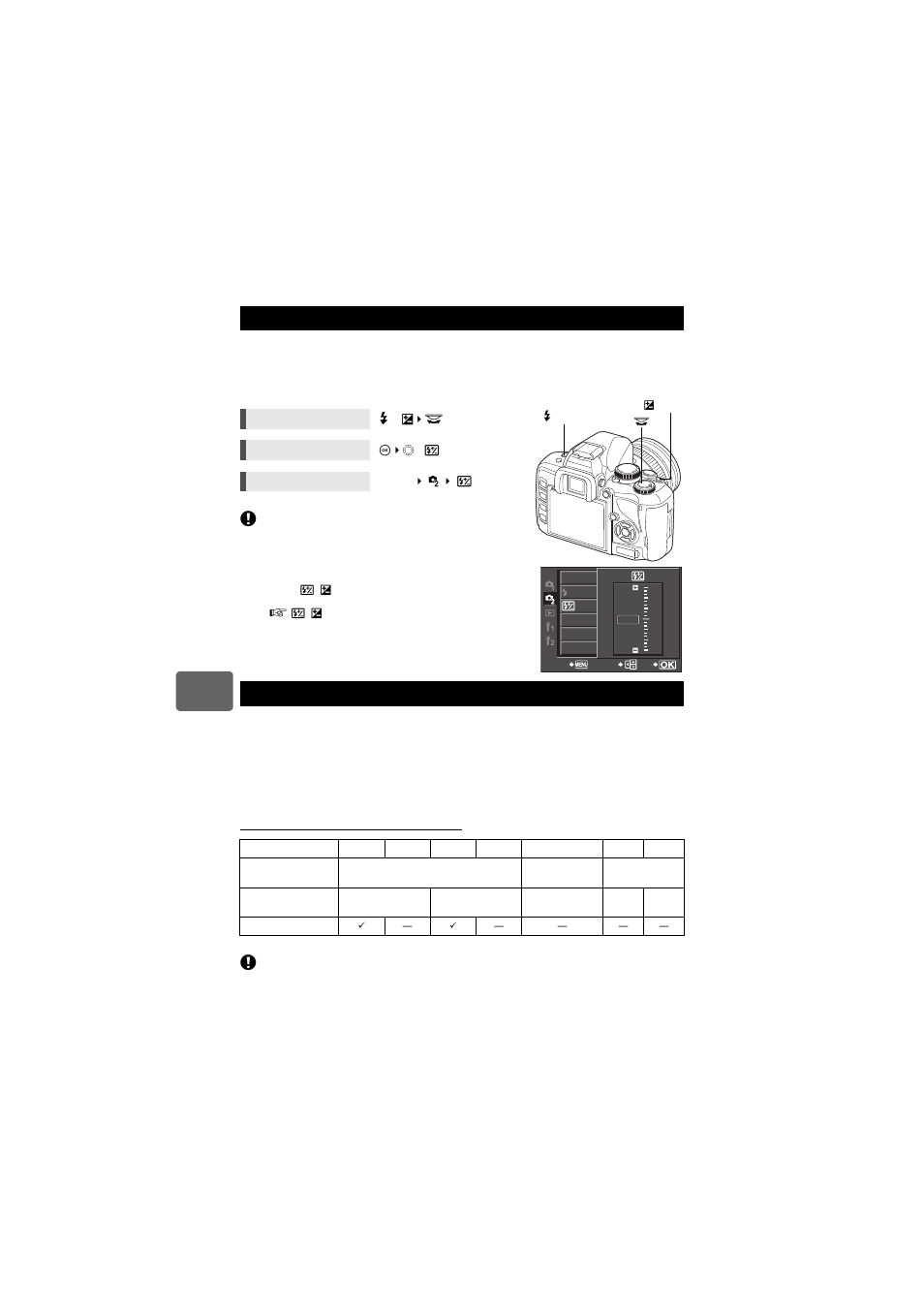 Flash intensity control, External flash shooting | Olympus E-420 User Manual | Page 74 / 147