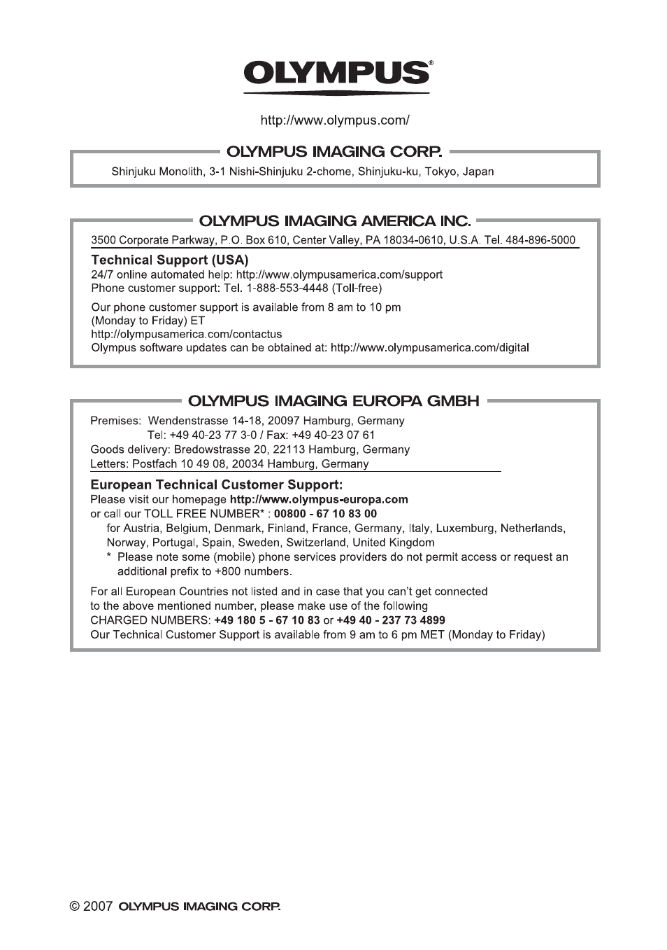 Olympus 1200 User Manual | Page 80 / 80