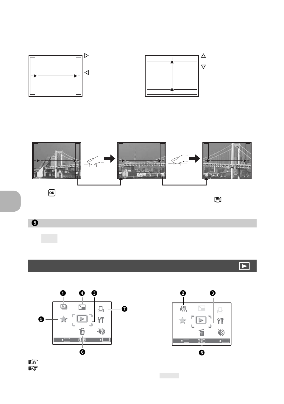 Creating a panoramic picture, Muting operational sounds, Playback mode menu | Playback mode menu q, Men u o perat io ns, Panorama, Silent mode | Olympus FE-290 User Manual | Page 20 / 64