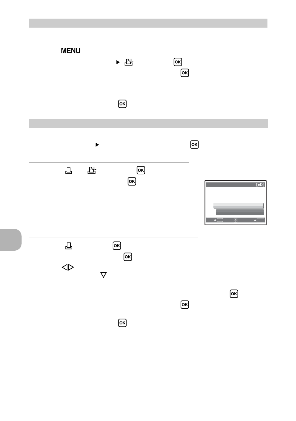 All-frame reservation, Resetting print reservation data | Olympus FE-290 User Manual | Page 32 / 64