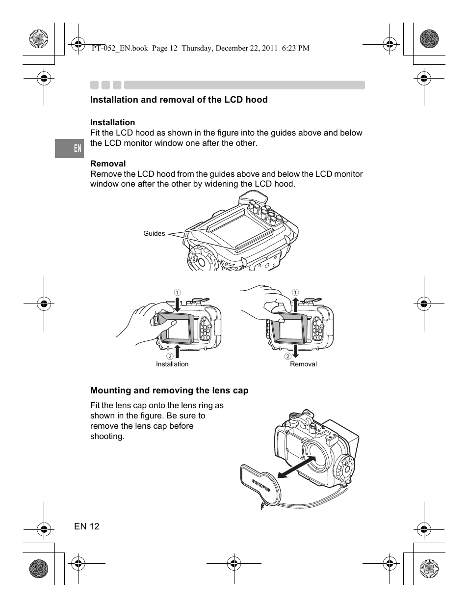 Olympus PT-052 User Manual | Page 12 / 29