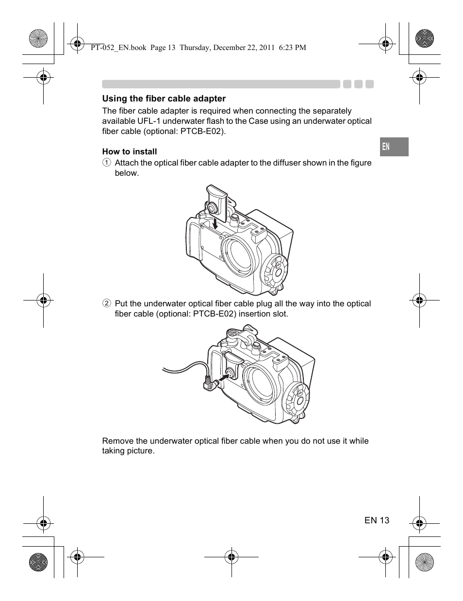 Olympus PT-052 User Manual | Page 13 / 29