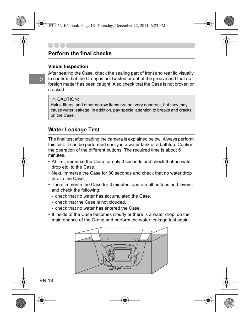 Olympus PT-052 User Manual | Page 18 / 29