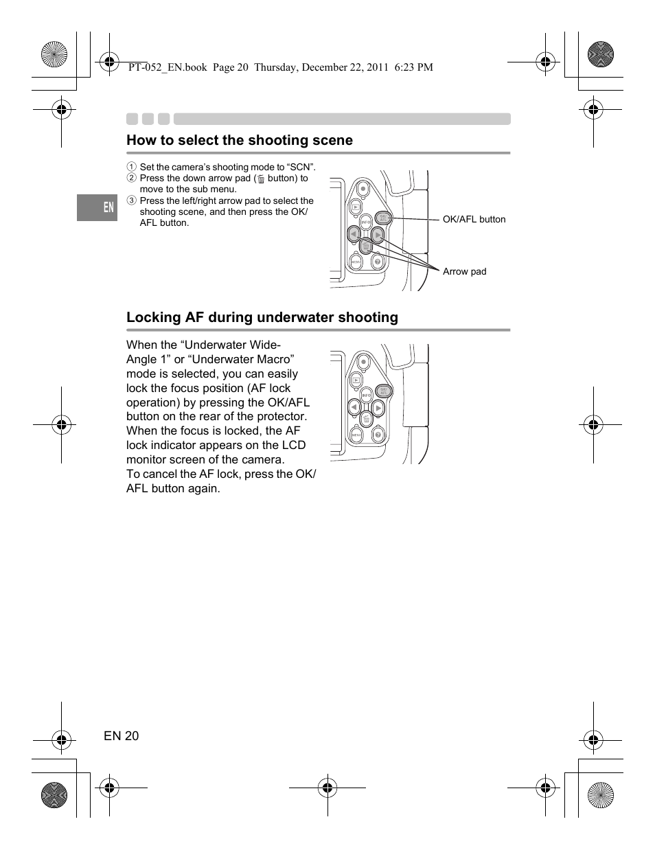 Olympus PT-052 User Manual | Page 20 / 29