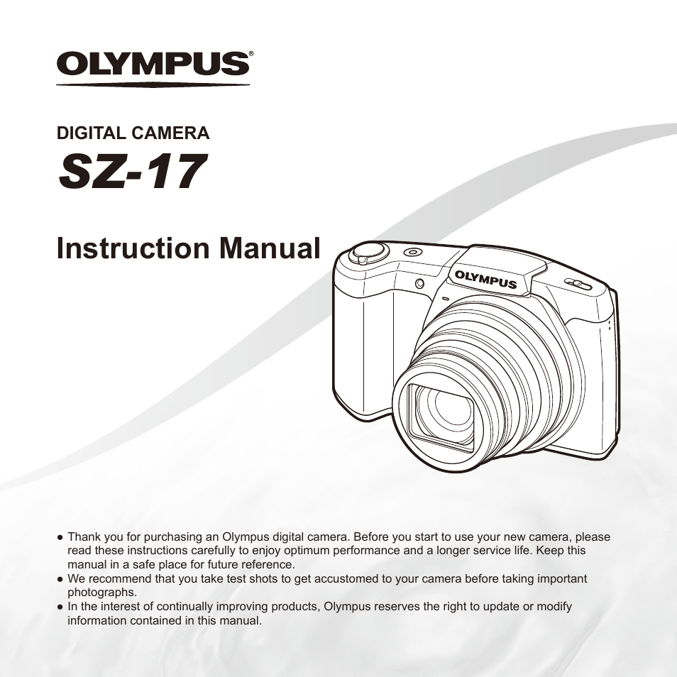 Olympus SZ17 User Manual | 86 pages